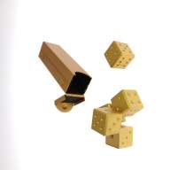 Металлические игральные кости, кубики  5 шт. в кейсе - Металлические игральные кости, кубики  5 шт. в кейсе