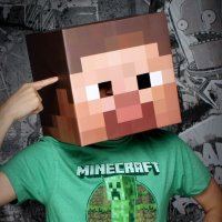 Картонная Маска Стива из Minecraft, с ламинацией