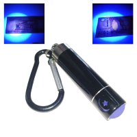 Ультрафиолетовый фонарик-брелок для проверки денег 1 диод LED 365 нм MINI